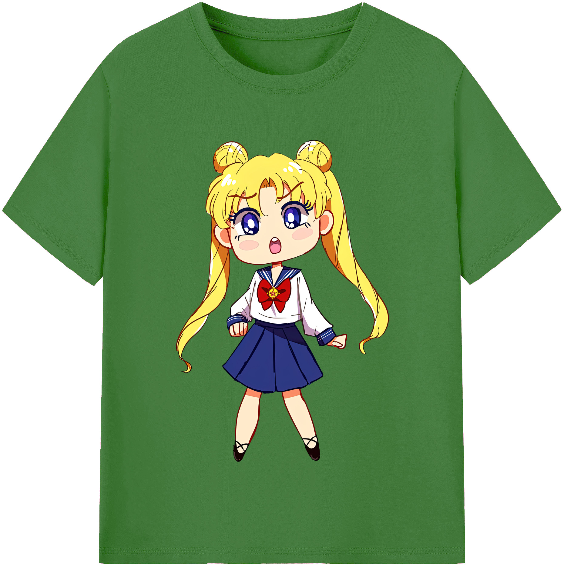 （画像用） 美少女戦士セーラームーン 愛野 美奈子 あいの みなこ Sailor Moon Aino Minako レディースカジュアルプリントTシャツ（綿100％）